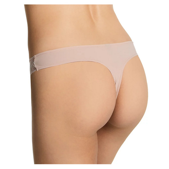 Natori Lush Thong Panty Rose beige/White Size L 2203 - Picture 2 of 2
